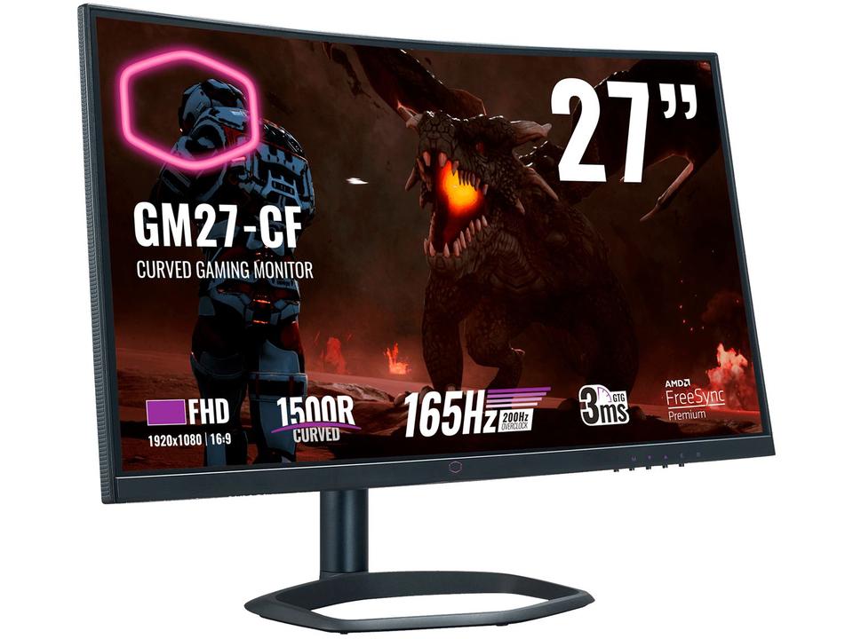 Monitor Gamer Cooler Master GM27-CF 27” LCD Curvo - Widescreen Full HD HDMI 165Hz 3ms FreeSync - 2