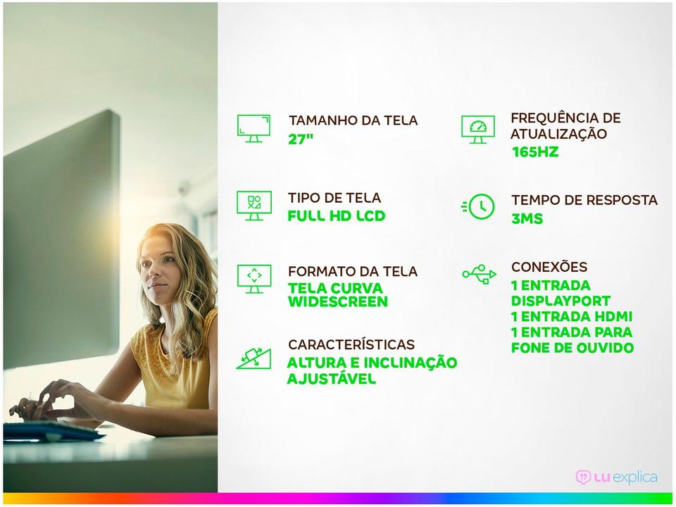 Monitor Gamer Cooler Master GM27-CF 27” LCD Curvo - 1