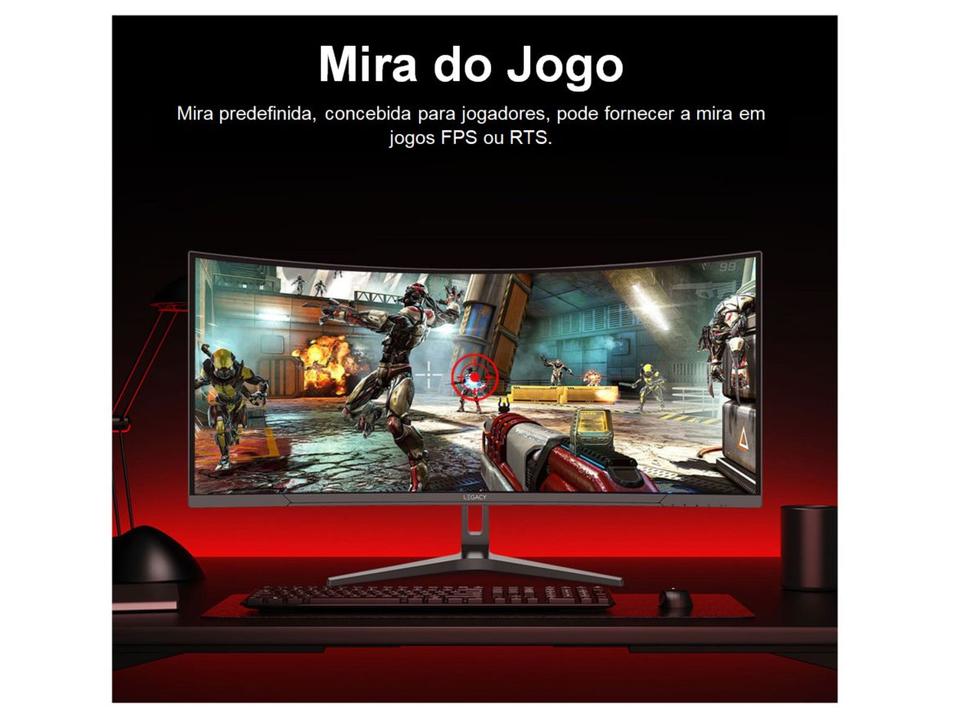 Monitor Gamer Curvo 34" 180Hz 1ms Full HD R1500 Legacy GW34WQ180 2 HDMI 2 DisplayPort Freeysnc G-sync - 6