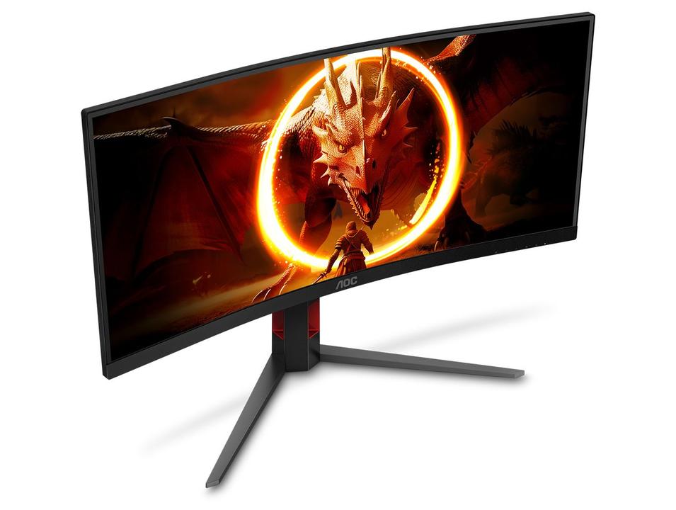 Monitor Gamer Curvo AOC Gaming U34G4C 34" WQHD 180Hz 0,5ms HDMI DisplayPort FreeSync U34G4C/57 - 5