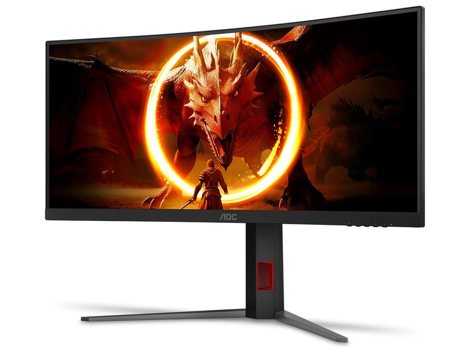 Monitor Gamer Curvo AOC Gaming U34G4C 34" WQHD 180Hz 0,5ms HDMI DisplayPort FreeSync U34G4C/57 - 2