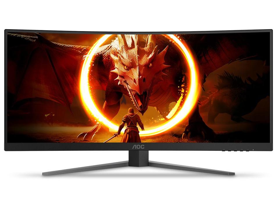 Monitor Gamer Curvo AOC Gaming U34G4C 34" WQHD 180Hz 0,5ms HDMI DisplayPort FreeSync U34G4C/57 - 3