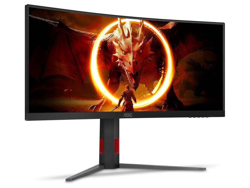 Monitor Gamer Curvo AOC Gaming U34G4C 34" WQHD 180Hz 0,5ms HDMI DisplayPort FreeSync U34G4C/57 - 4