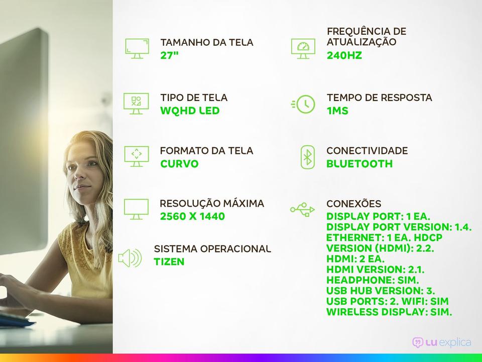 Monitor Gamer Curvo Samsung Odyssey G65 - 1