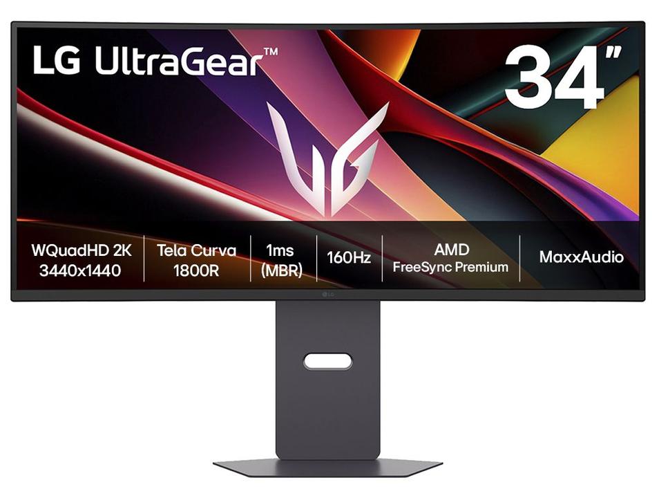 Monitor Gamer LG 34G600A-B Curvo 34” QuadHD 2K Preto UltraGea - 12