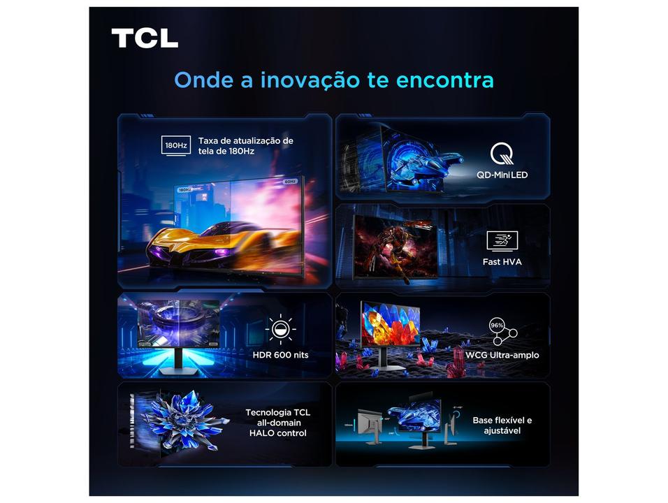 Monitor Gamer TCL 27" QHD MiniLED 180Hz 27G64 - 3