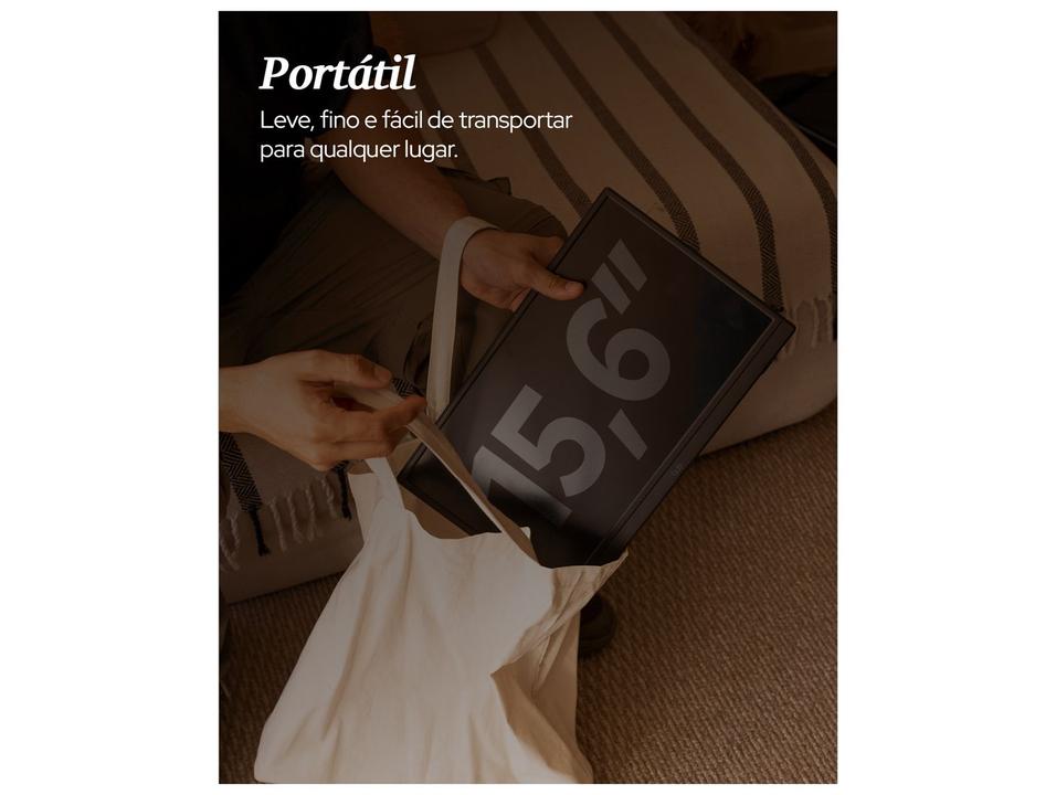 Monitor Portátil WB 15,6" Full HD 60Hz 12322 IPS Horizontal e Vertical WBMP01BK - 2