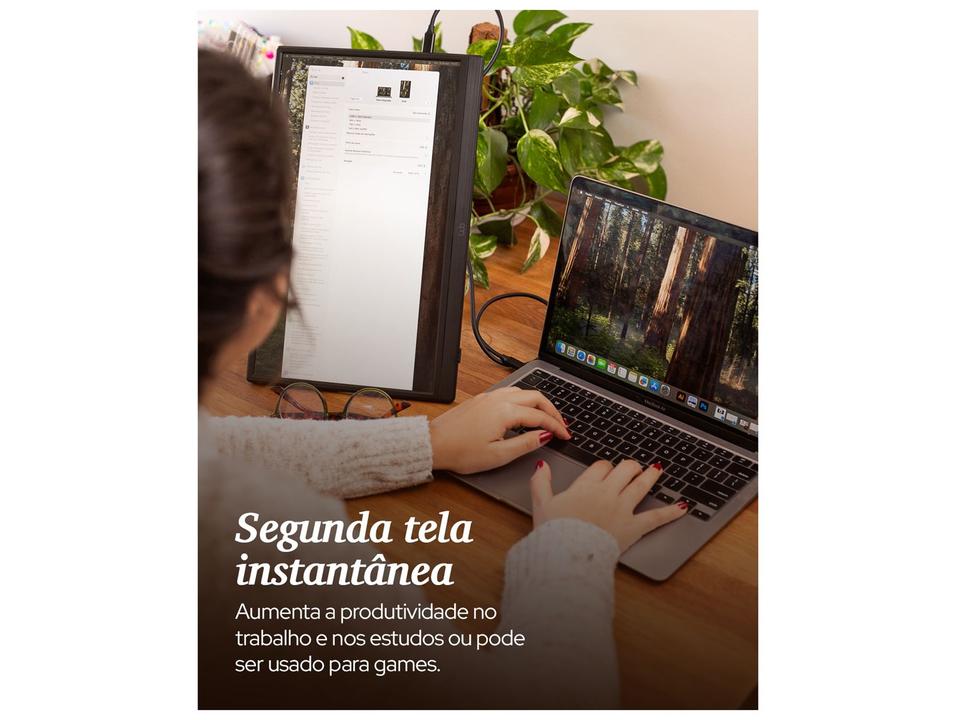 Monitor Portátil WB 15,6" Full HD 60Hz 12322 IPS Horizontal e Vertical WBMP01BK - 4