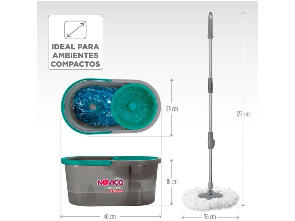 Mop Giratório Bettanin Noviça Compacto com Balde - 2