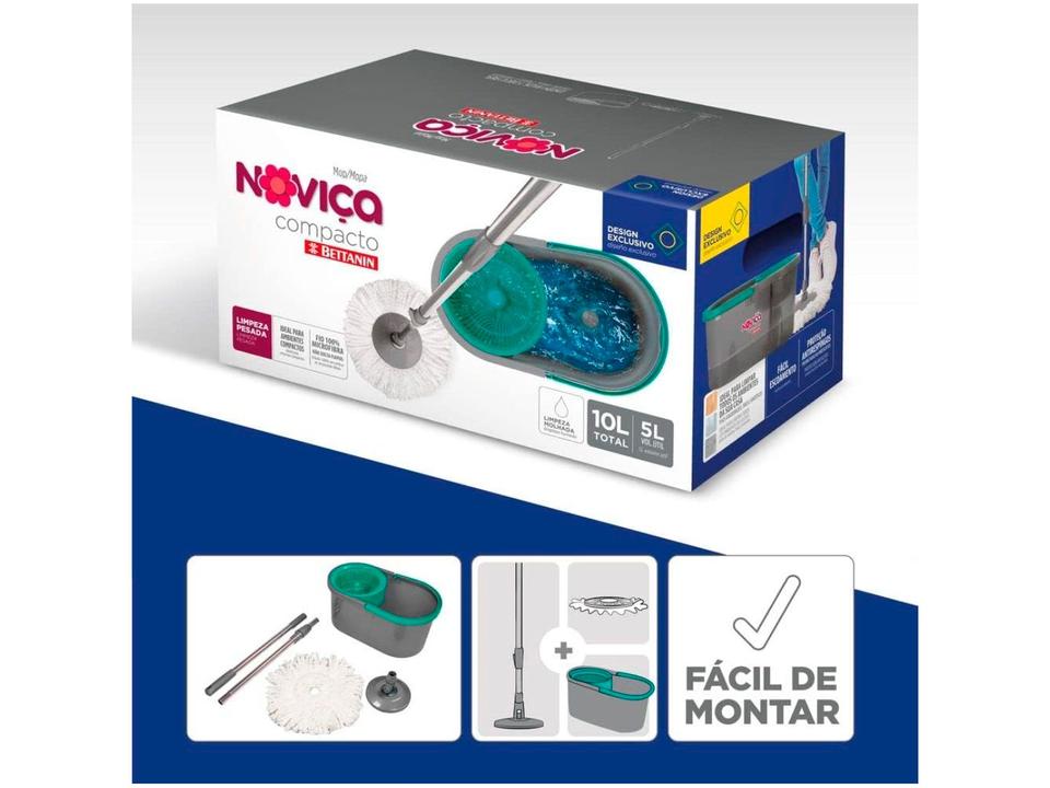 Mop Giratório Bettanin Noviça Compacto com Balde - 3