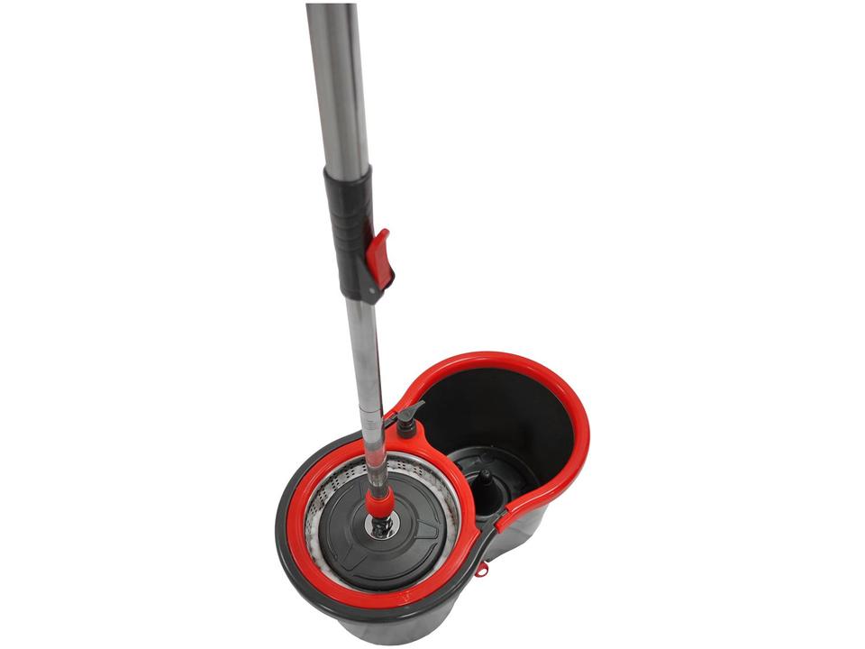 Mop Giratório Powermaid Giratório Pro Preto e Vermelho - 2