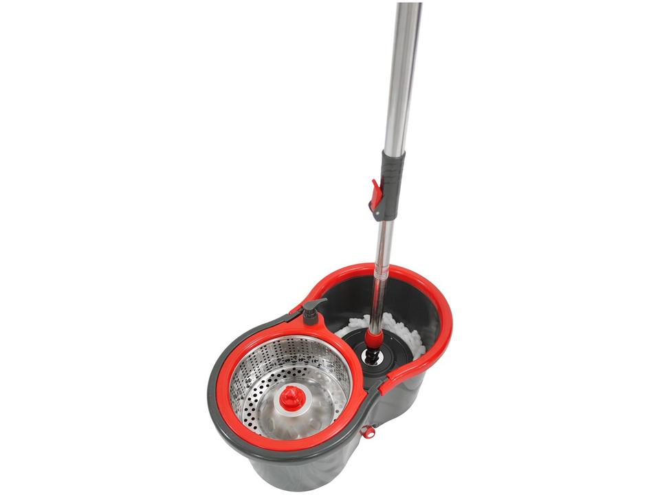Mop Giratório Powermaid Giratório Pro Preto e Vermelho - 1