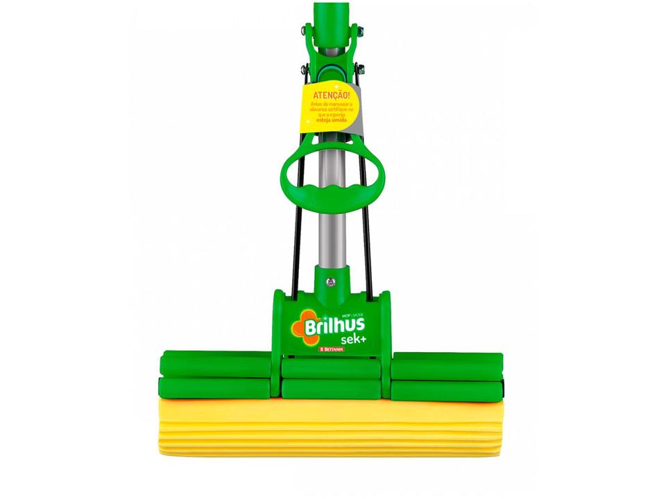 Mop Sek+ Bettanin com Cabo Retrátil Verde e Amarelo Brilhus - 1