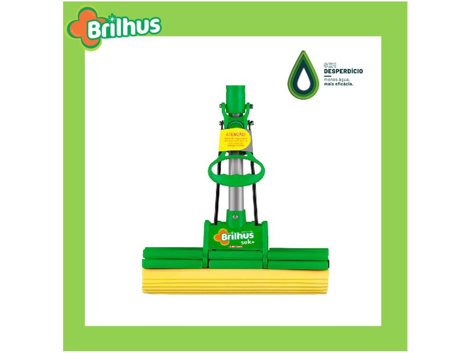 Mop Sek+ Bettanin com Cabo Retrátil Verde e Amarelo Brilhus - 8