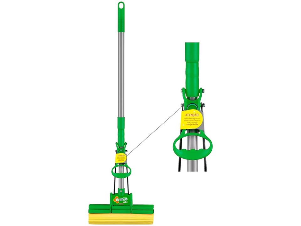 Mop Sek+ Bettanin com Cabo Retrátil Verde e Amarelo Brilhus - 2