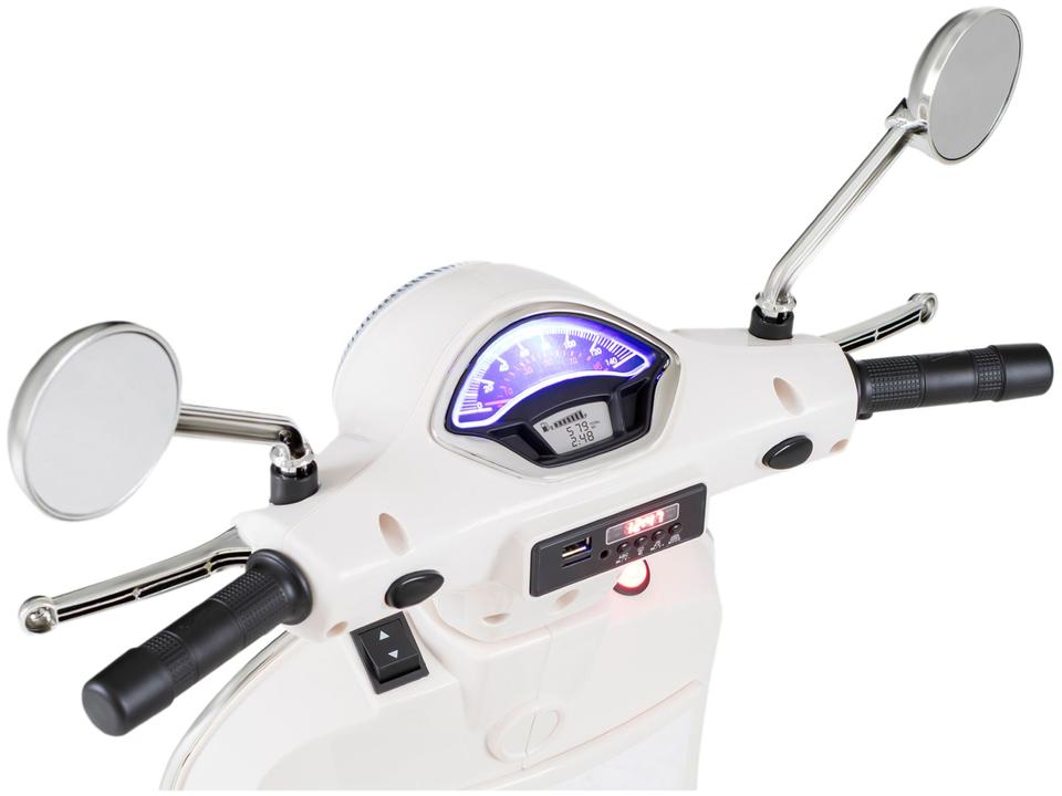 Moto Elétrica Infantil 12V Vespa Bandeirante - 4