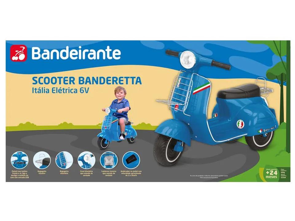 Moto Elétrica Infantil 6V Itália Scooter - 14
