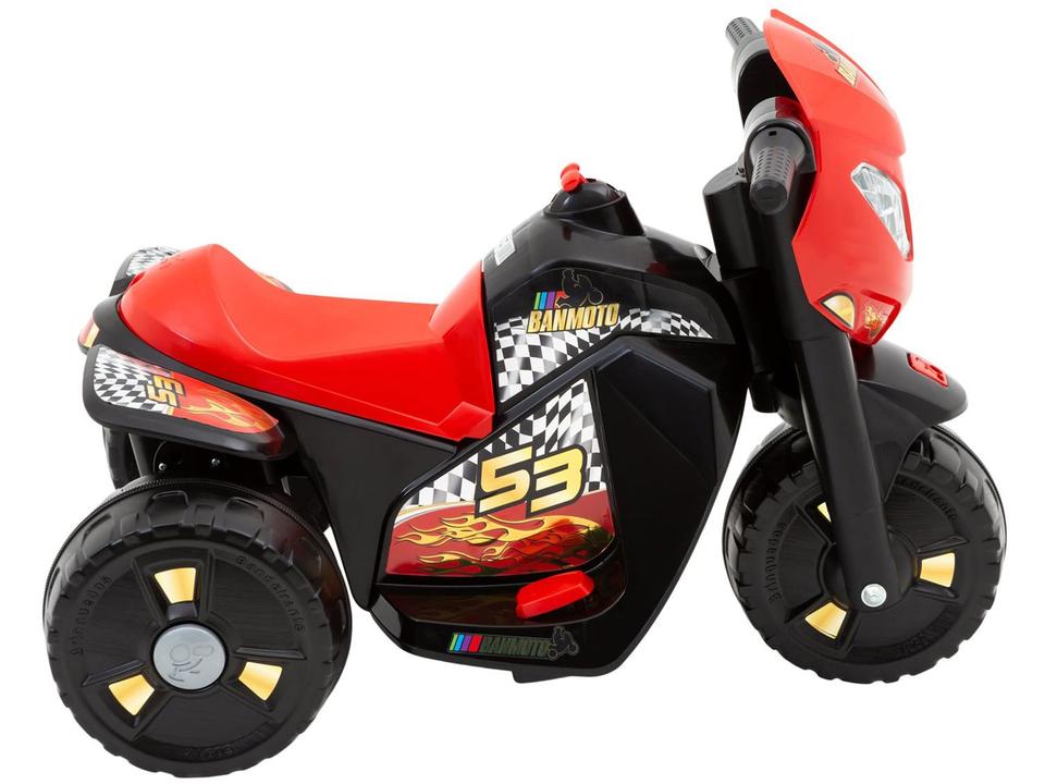 Moto Elétrica Infantil Preta Bandeirante - 3