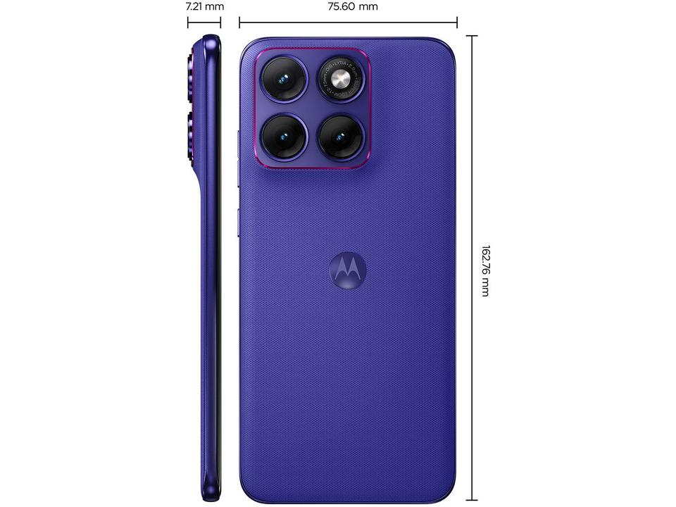 Motorola Edge 70 Fusion+ Roxo 5G 256GB 5G 24GB (12GB RAM + 12GB RAM Boost) Câmera 50MP Sony Lytia 710 Tela 1.5K Extreme Amoled 144Hz - 8