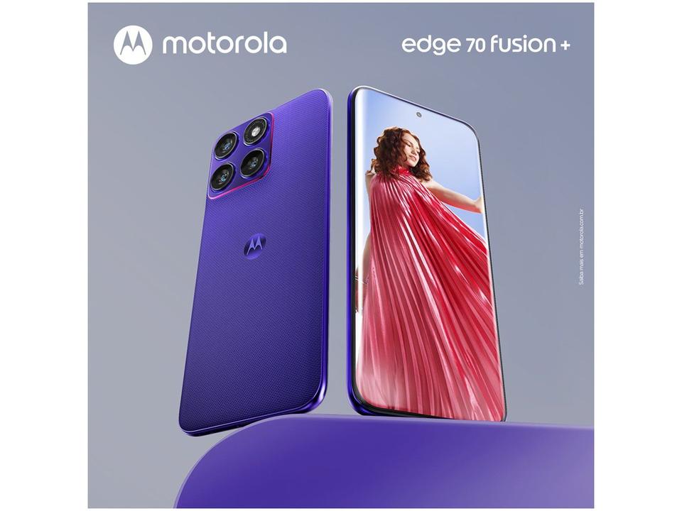 Motorola Edge 70 Fusion+ Roxo 5G 256GB 5G 24GB (12GB RAM + 12GB RAM Boost) Câmera 50MP Sony Lytia 710 Tela 1.5K Extreme Amoled 144Hz - 4