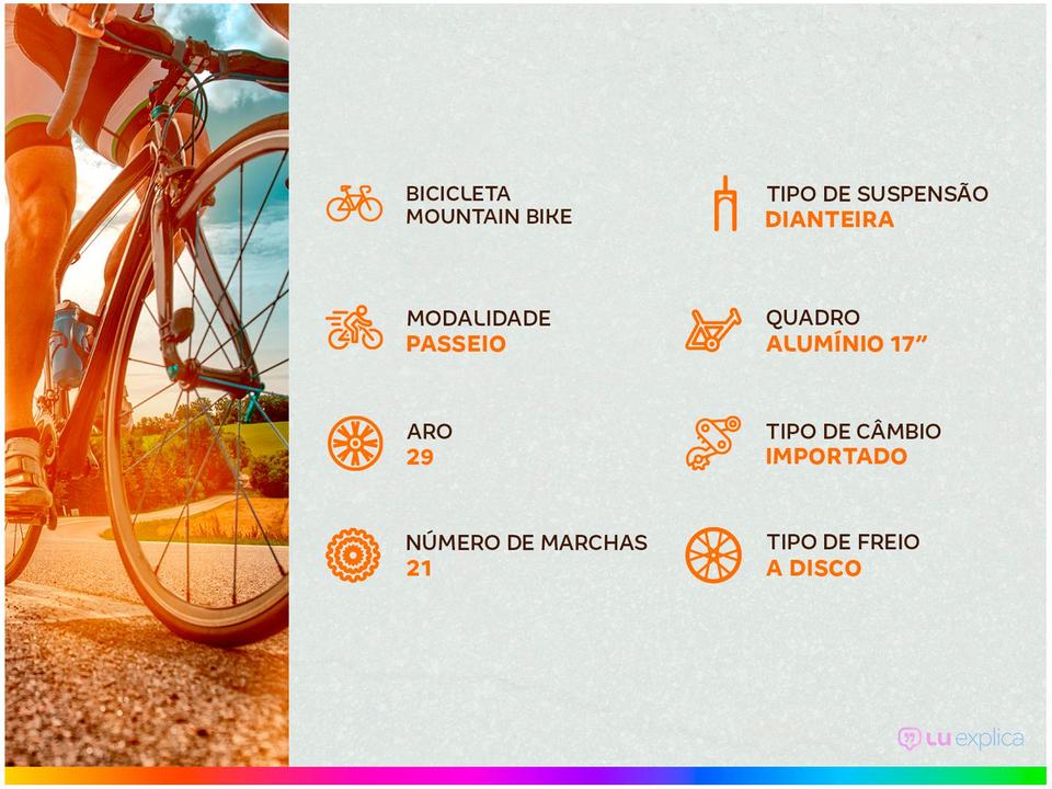 Mountain Bike Aro 29 Dropp Aluminum Freio a Disco - 1