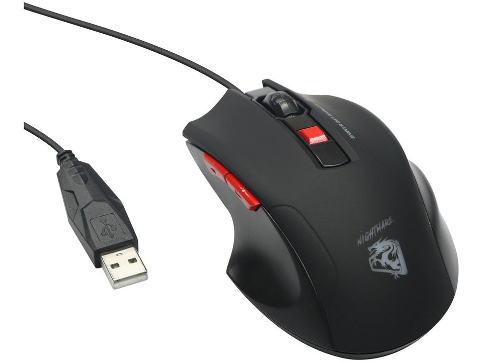 Mouse Gamer ELG Óptico 4000DPI 6 Botões - Nightmare - 1
