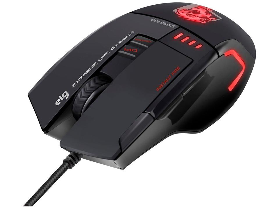 Mouse Gamer ELG Óptico 5200DPI 8 Botões - 1
