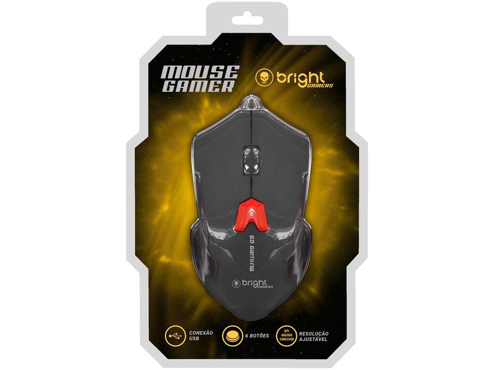 Mouse Gamer RGB Bright Óptico 2400DPI - 2