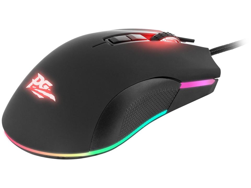 Mouse Gamer RGB Philco Óptico 5000DPI - 7 Botões PMS70 Preto Original - 5