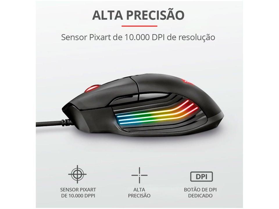 Mouse Gamer RGB Trust Óptico 10.000DPI - 7