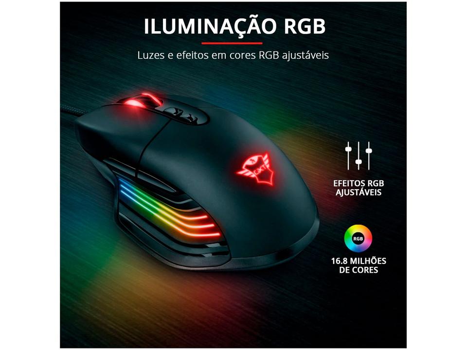 Mouse Gamer RGB Trust Óptico 10.000DPI - 10