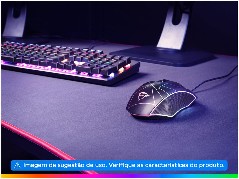 Mouse Gamer RGB Trust Óptico 4500DPI 7 Botões - 2