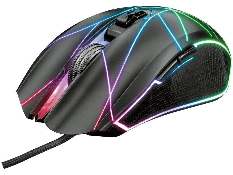 Mouse Gamer RGB Trust Óptico 4500DPI 7 Botões - 4