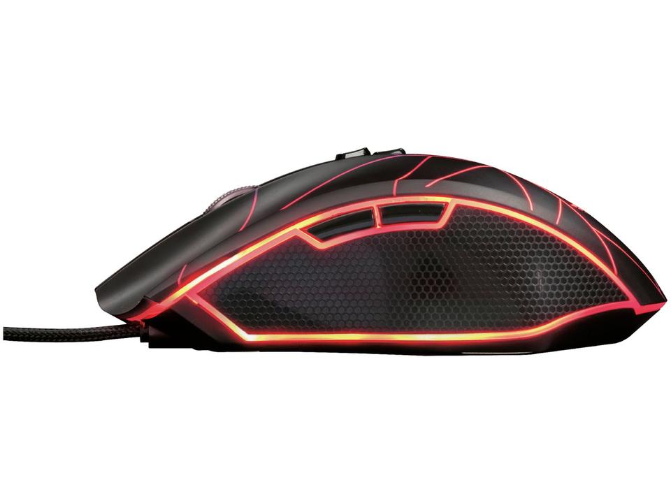 Mouse Gamer RGB Trust Óptico 4500DPI 7 Botões - 3