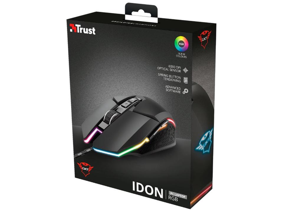 Mouse Gamer RGB Trust Óptico 6000DPI - 9