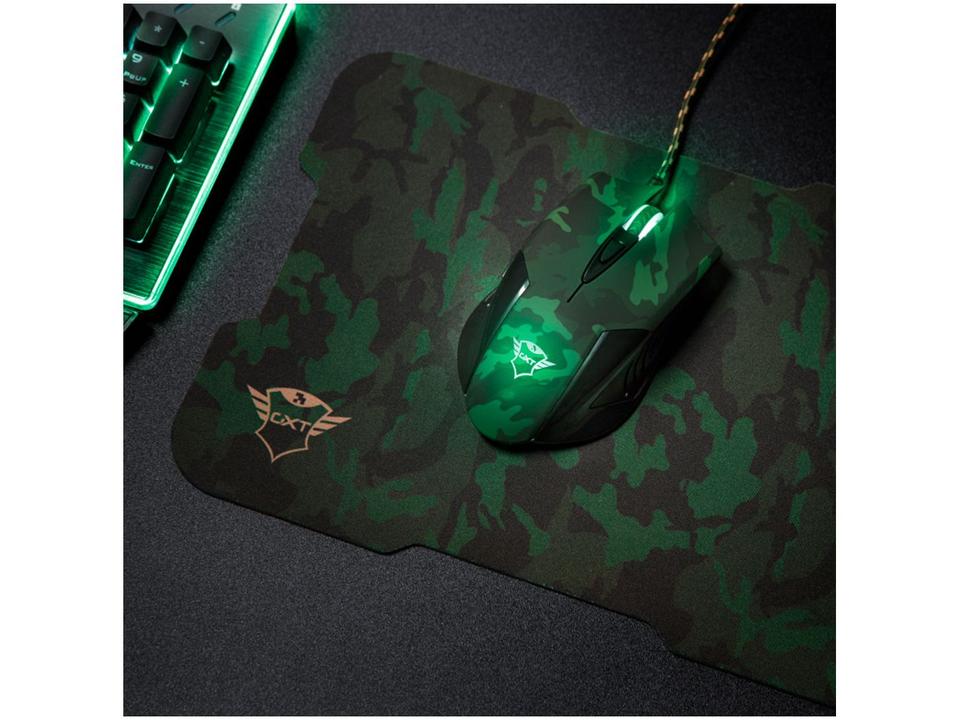 Mouse Gamer Trust Óptico 3200DPI 6 Botões - GXT 781 Rixa com Mouse Pad - 7