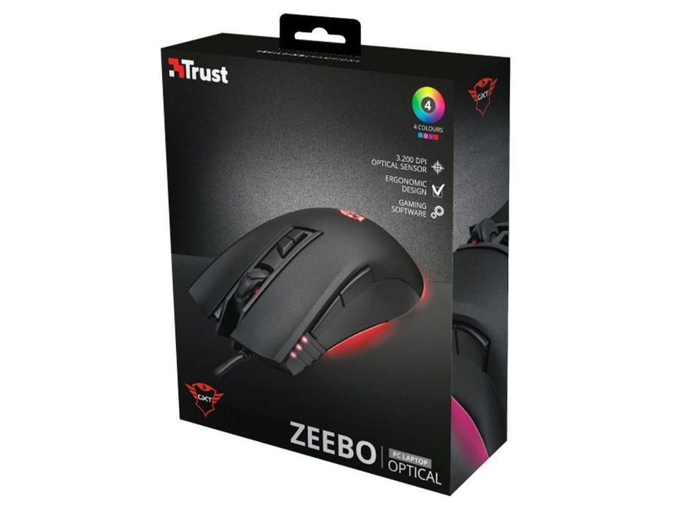 Mouse Gamer Trust Óptico 3200DPI 7 Botões - 11