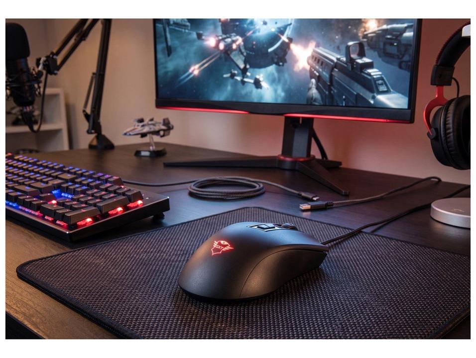 Mouse Gamer Trust Óptico 3200DPI 7 Botões - 2