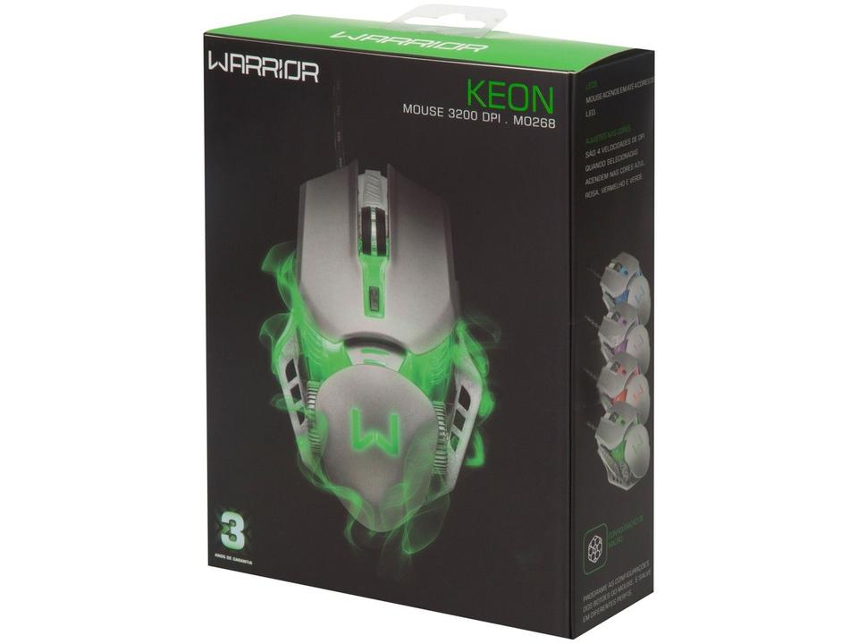 Mouse Gamer Warrior Keon Óptico - 15