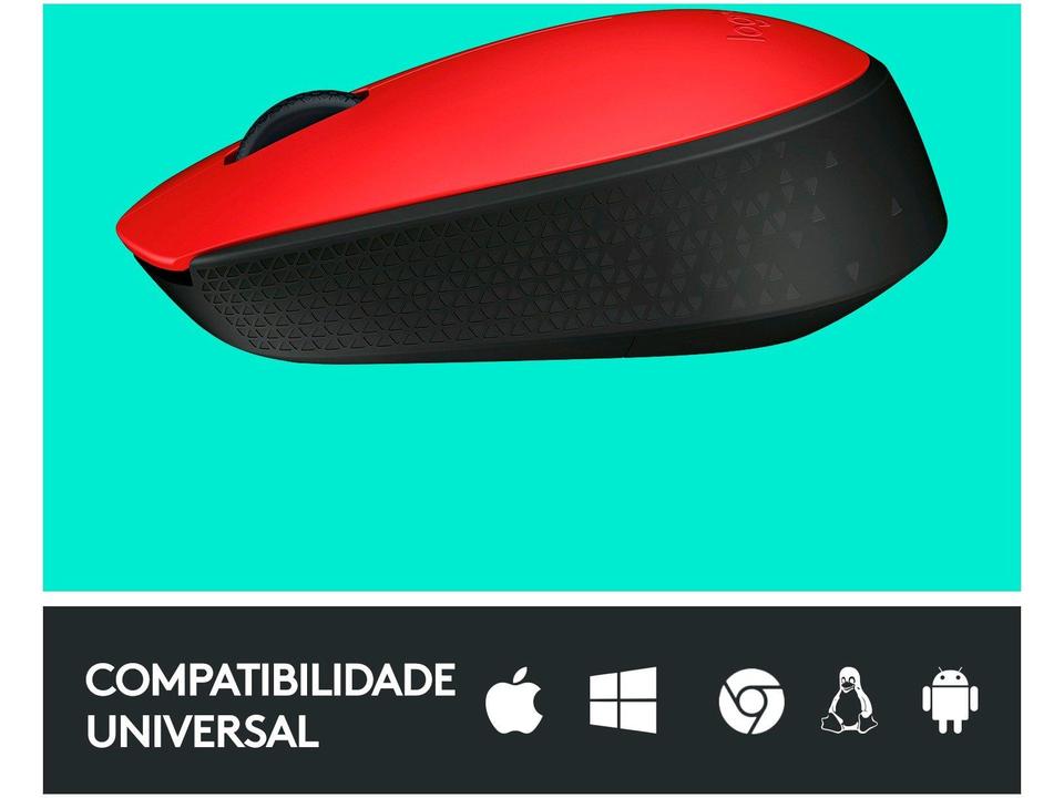Mouse sem Fio Logitech M170 1000DPI - 11