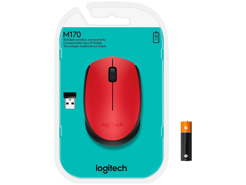 Mouse sem Fio Logitech M170 1000DPI - 9