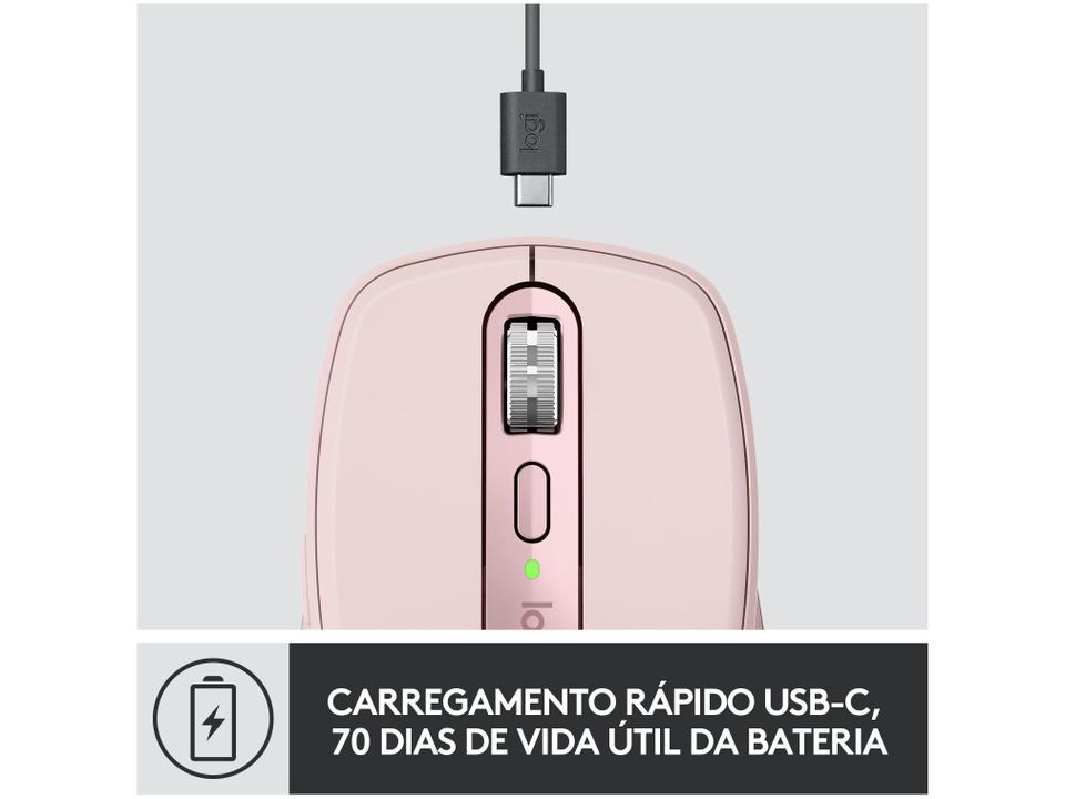 Mouse sem Fio Logitech Óptico 4000DPI 6 Botões - 8