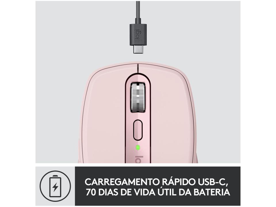 Mouse sem Fio Logitech Óptico 4000DPI 6 Botões - 8