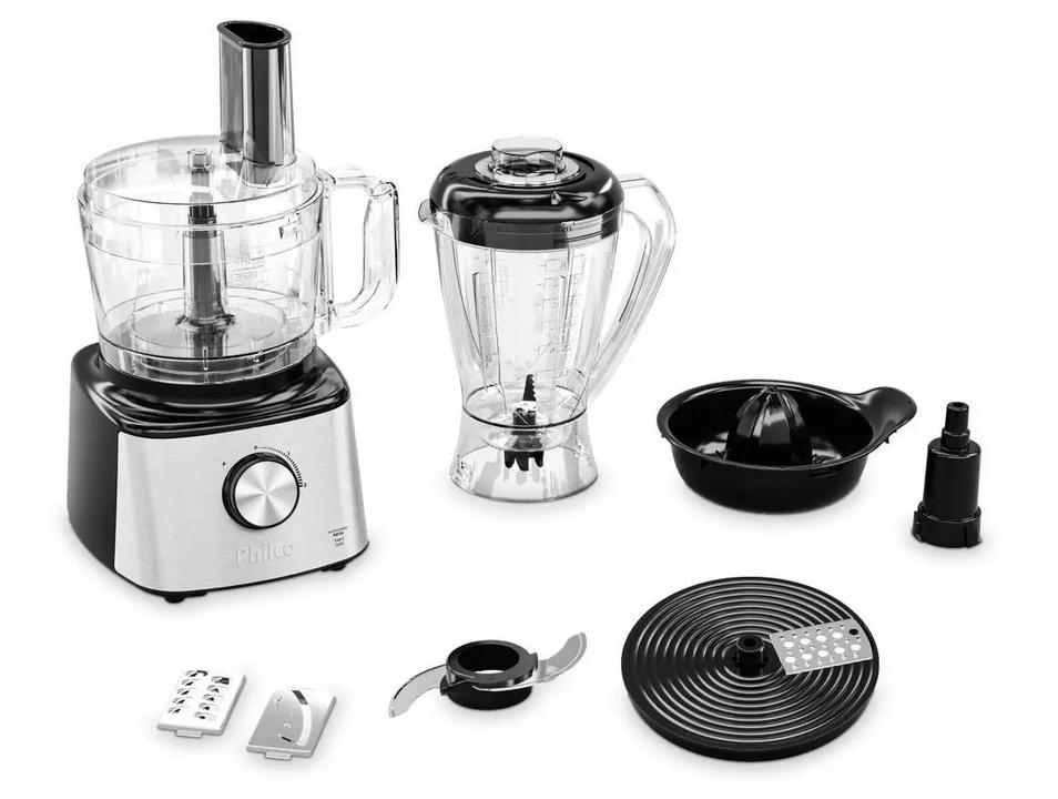 Multi Processador de Alimentos Philco 1000W Preto e Prata PMP10A 5 em 1 103301060 - 2