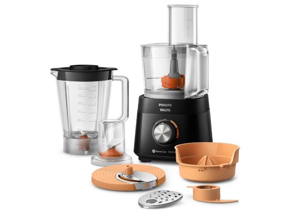 Multi-processador de Alimentos Philips Walita 1000W Preto PowerChop HR7304/90 - 5