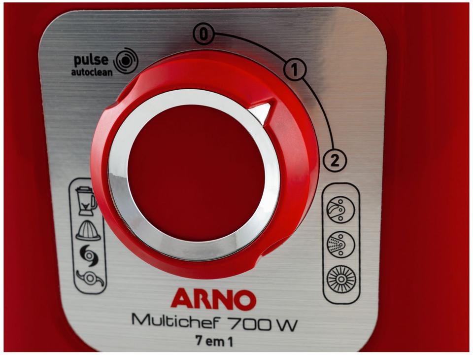 Multiprocessador de Alimentos Arno Vermelho - Multichef 700W - 110 V - 7