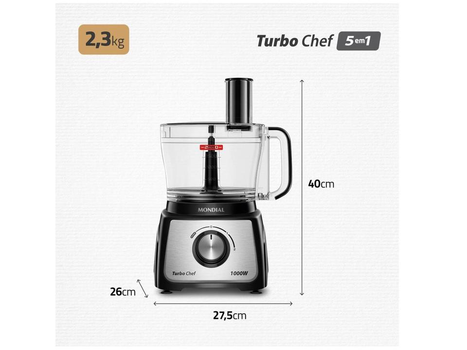 Multiprocessador de Alimentos Mondial Preto - 8