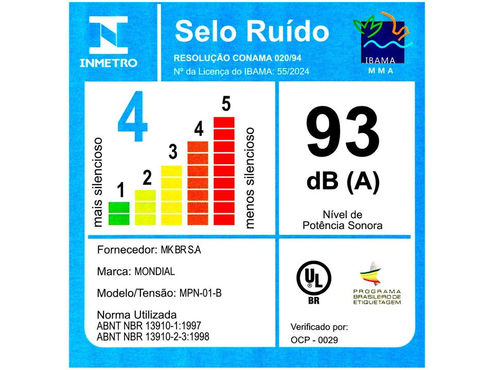 Multiprocessador de Alimentos Mondial Preto - 18
