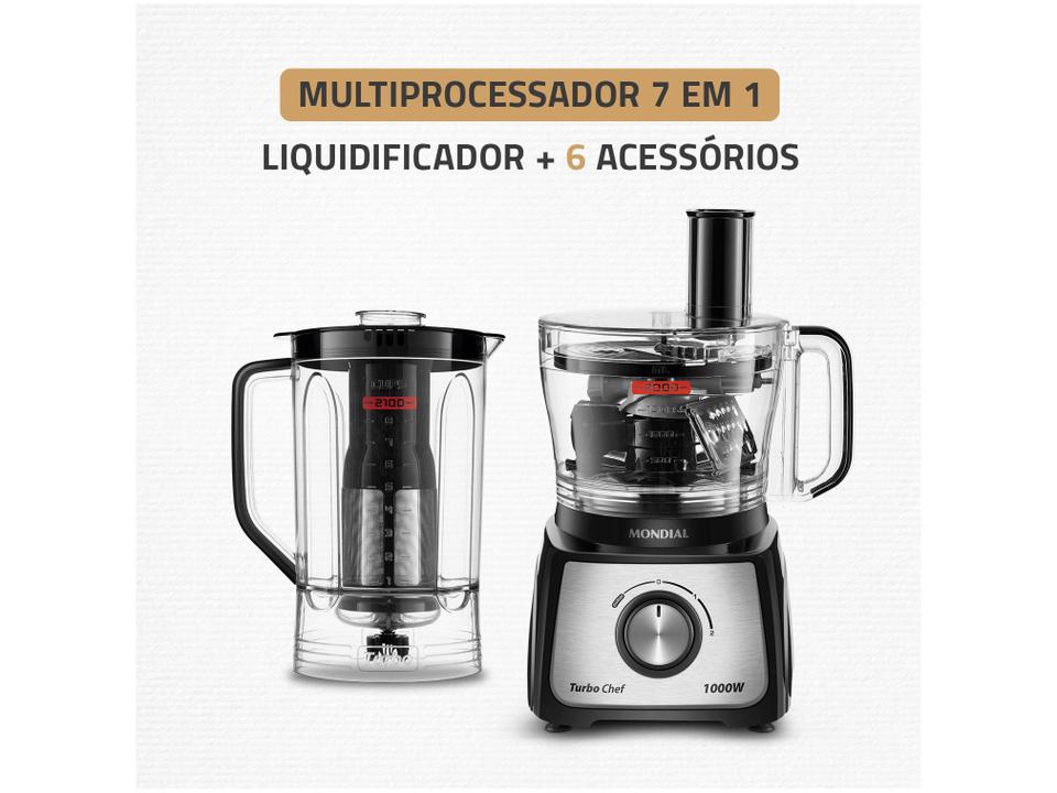 Multiprocessador de Alimentos Mondial Preto - 1