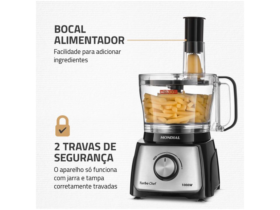 Multiprocessador de Alimentos Mondial Preto - 7